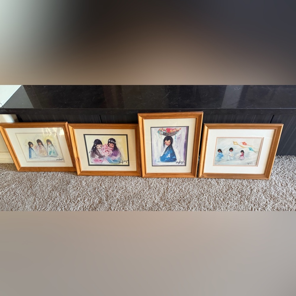 Set of 4 framed Ted DeGrazia Art